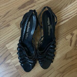 Stephane Kelian Vintage Black Strappy Heels